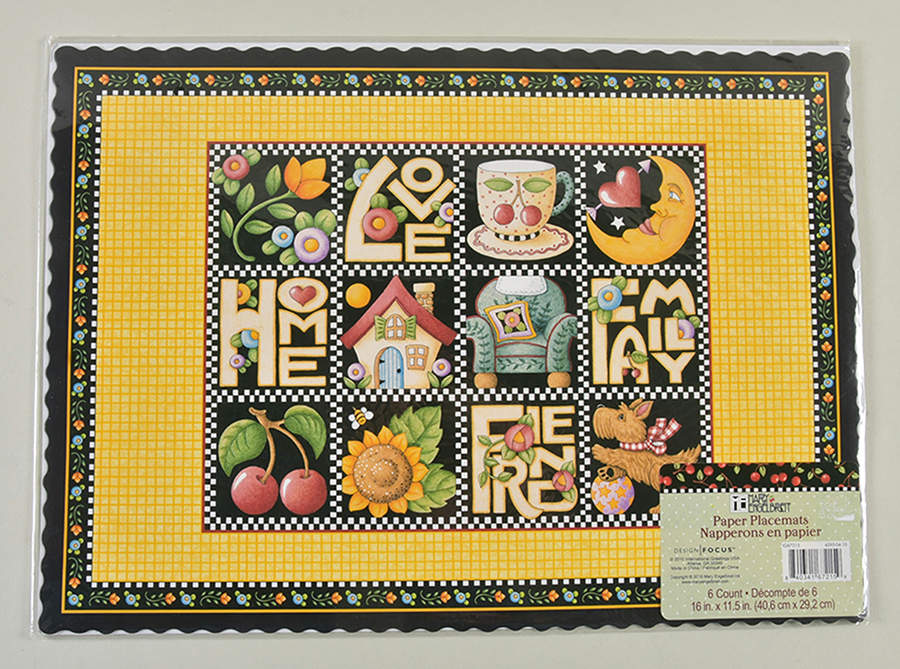 Love, Home, Family, Friends (Set of 6) Paper Placemats by Mary Engelbreit-1