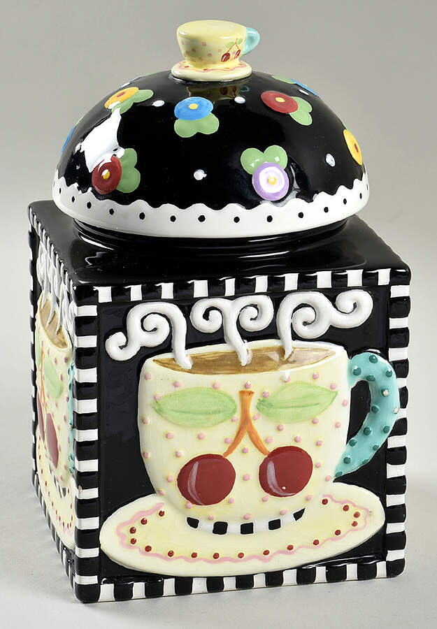 Love, Home, Family, Friends Small Canister & Lid by Mary Engelbreit-1
