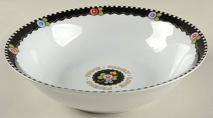 Love, Home, Family, Friends 9" Round Vegetable Bowl by Mary Engelbreit-1