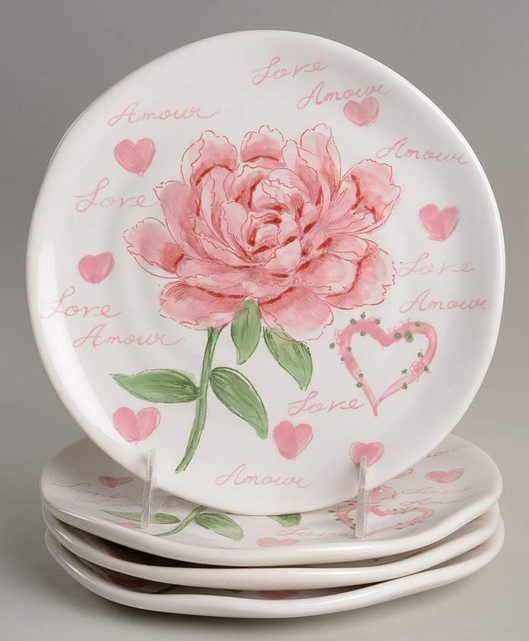 Amour Salad Plate - Set of 4 by Maxcera Corp-1