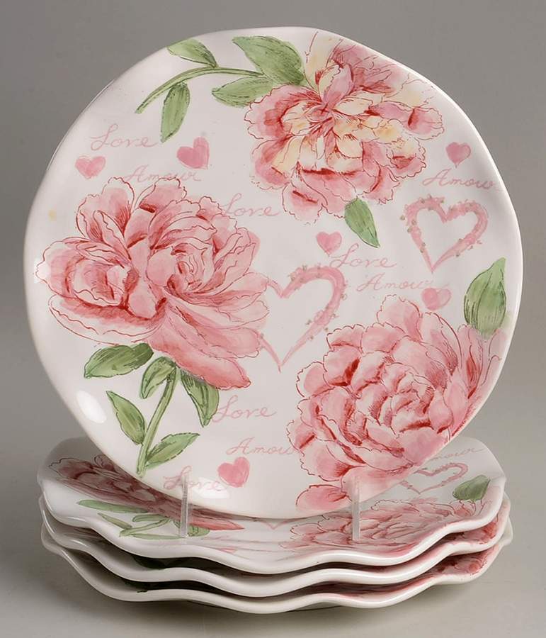 Amour Dinner Plate - Set of 4 by Maxcera Corp-1