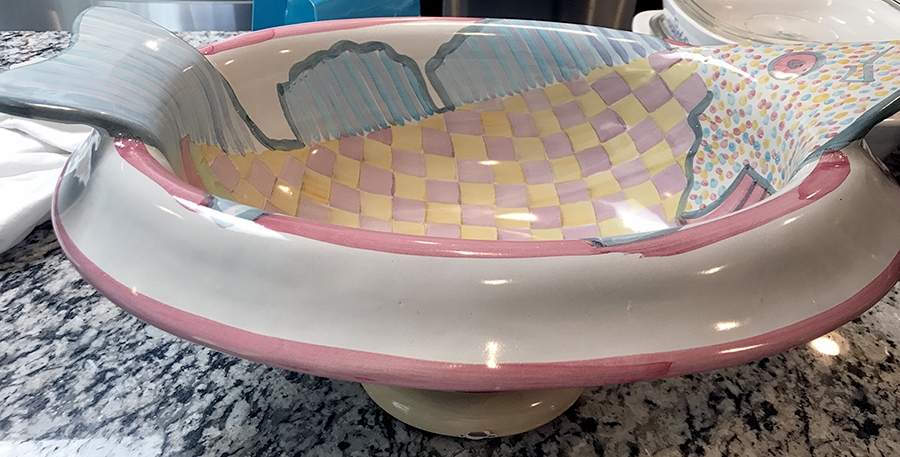 Fish Story 20" Oval Serving Bowl by MacKenzie-Childs-1