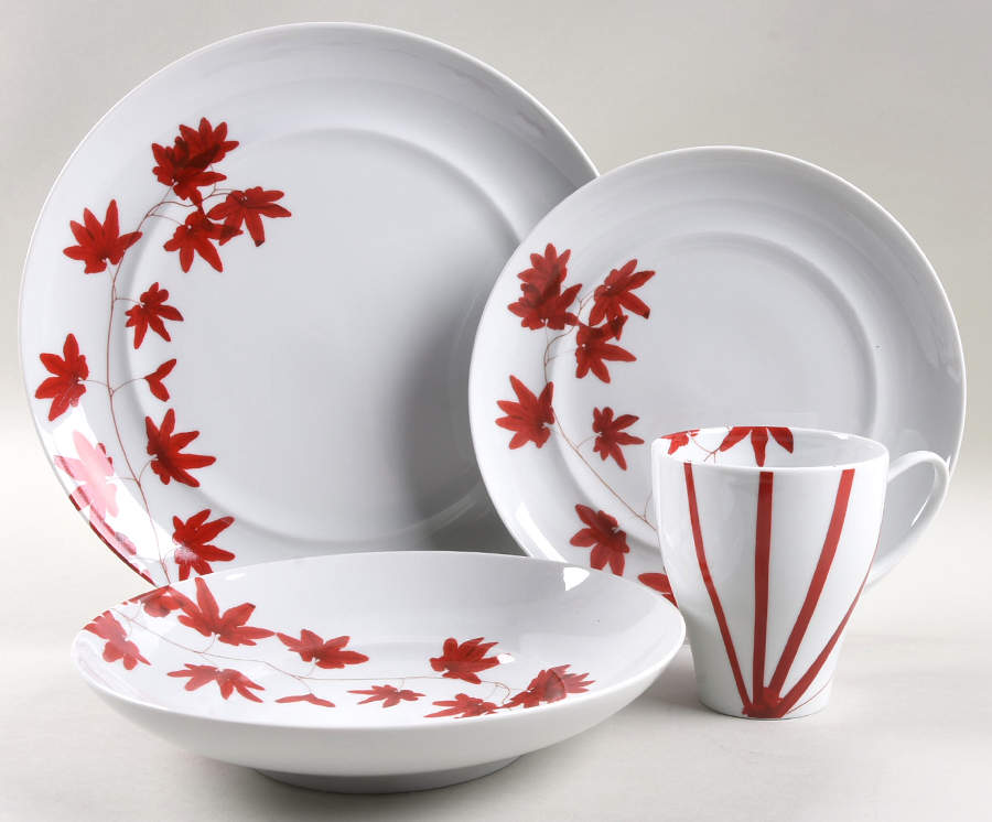 Pure Red 4 Piece Place Setting by Mikasa-1