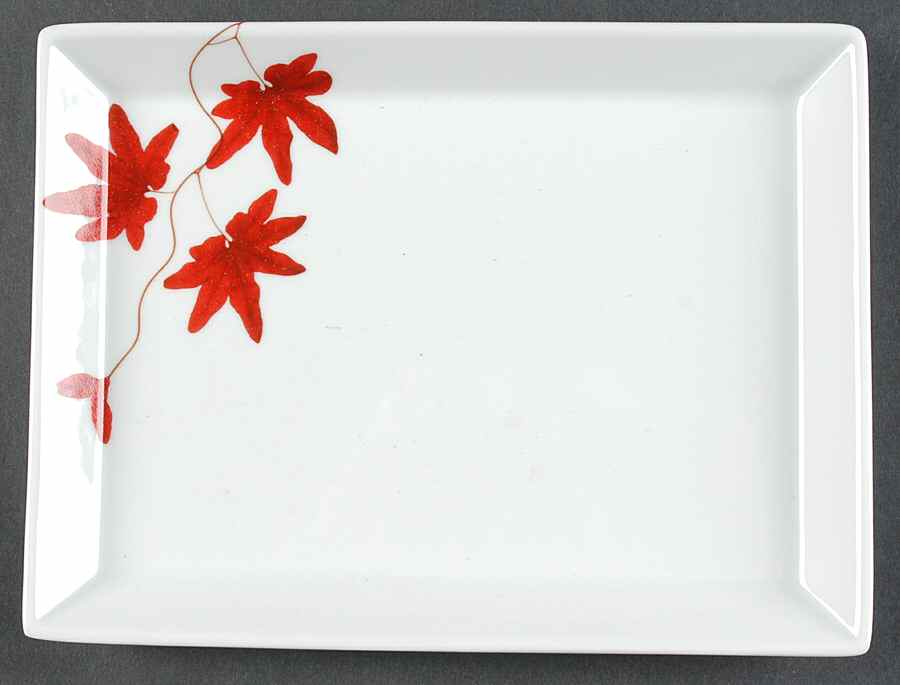 Pure Red 8" Rectangular Tray by Mikasa-1
