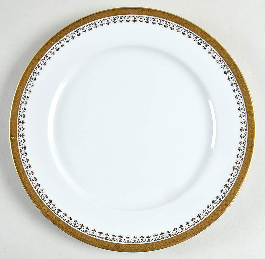 Gold Lace Dinner Plate by Mimosa-1