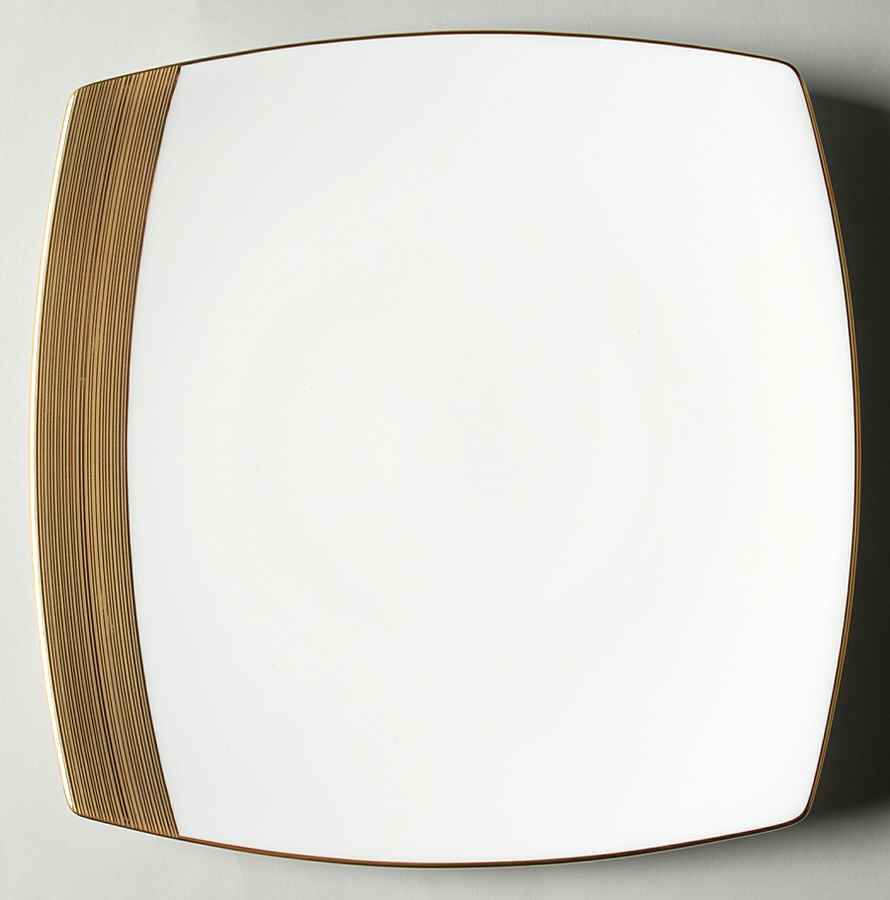 Ridge Square Gold Square Dinner Plate by Mikasa-1