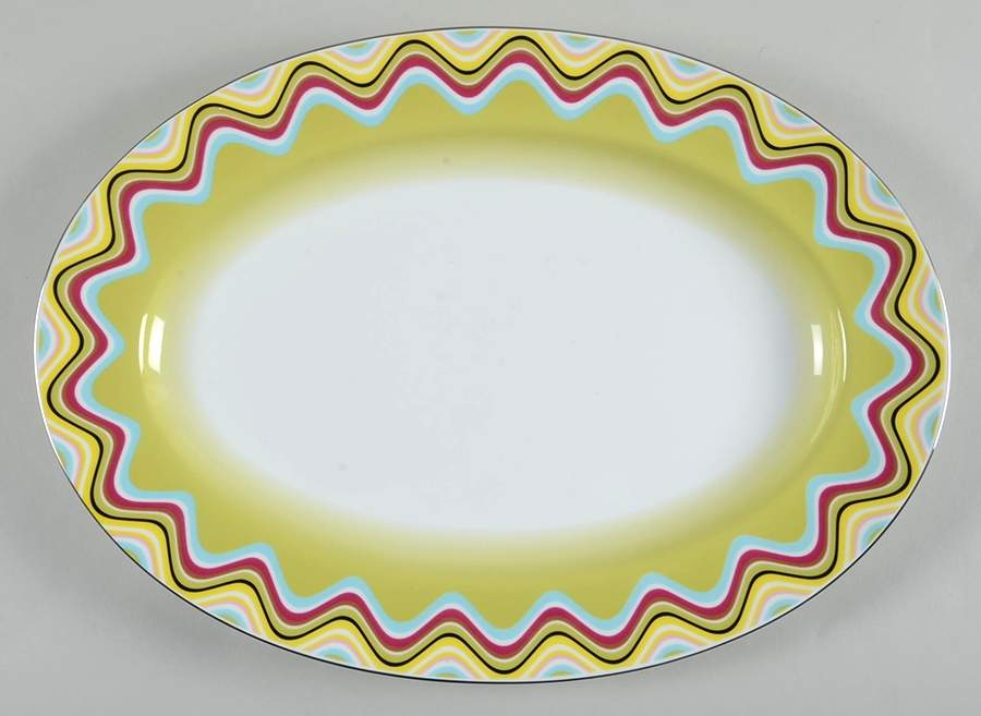 Margherita 14" Oval Serving Platter by Missoni Home-1