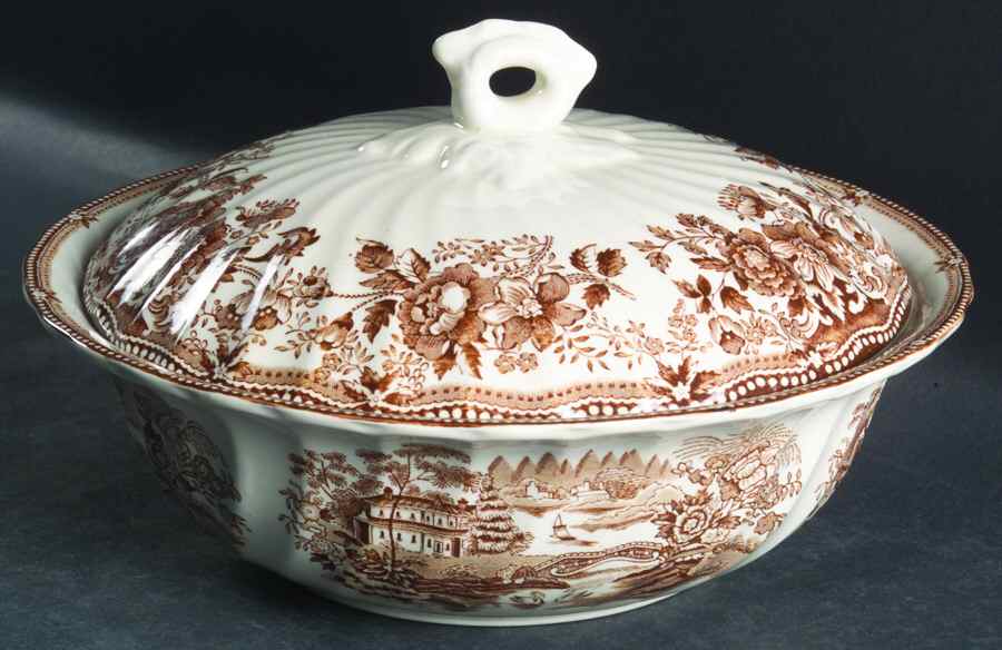 Mandarin Round Covered Vegetable by Myott Staffordshire-1