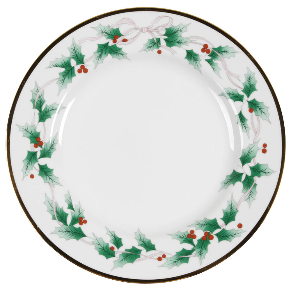 Christmas Holly Salad Plate by Mikasa-1