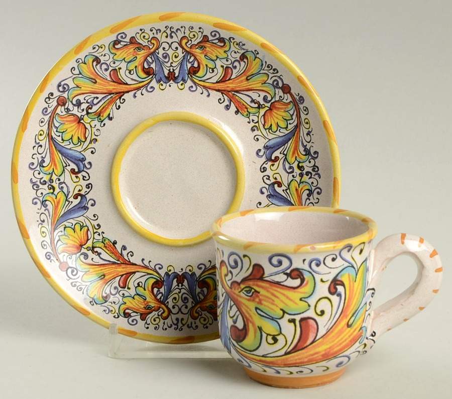 MC61 Flat Demitasse Cup & Saucer Set by Meridiana Ceramiche-1