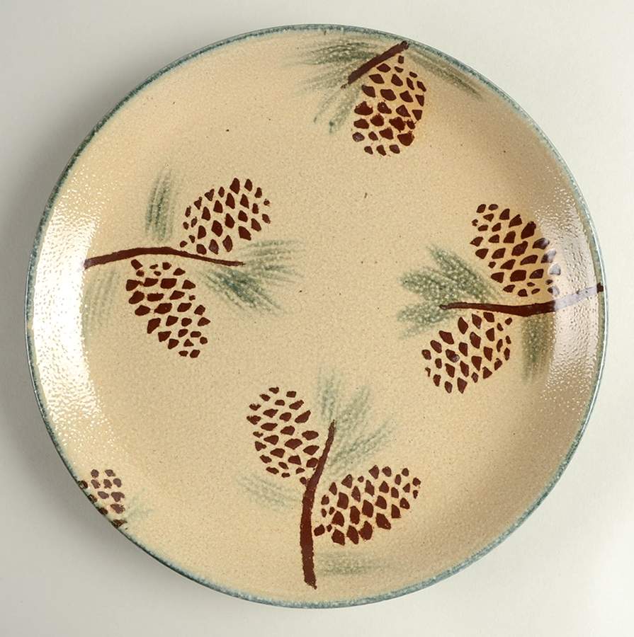 Pine Cone Dinner Plate by Monroe Salt Works-1