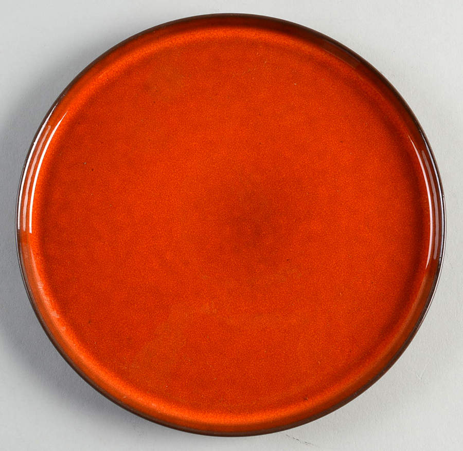 Red Orange Salad Plate by Melitta-1