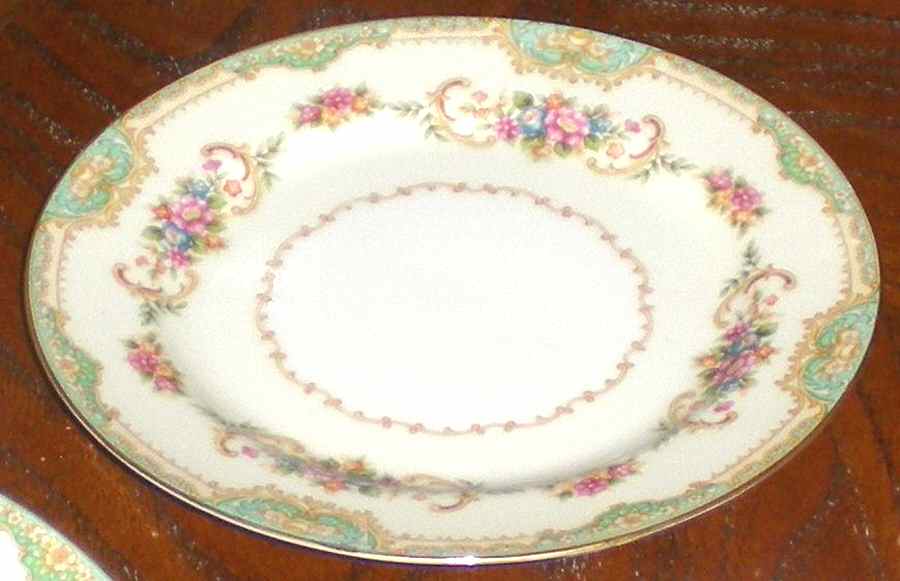 Sunnyvale (Green Border) Salad Plate by Monarch (Japan)-1