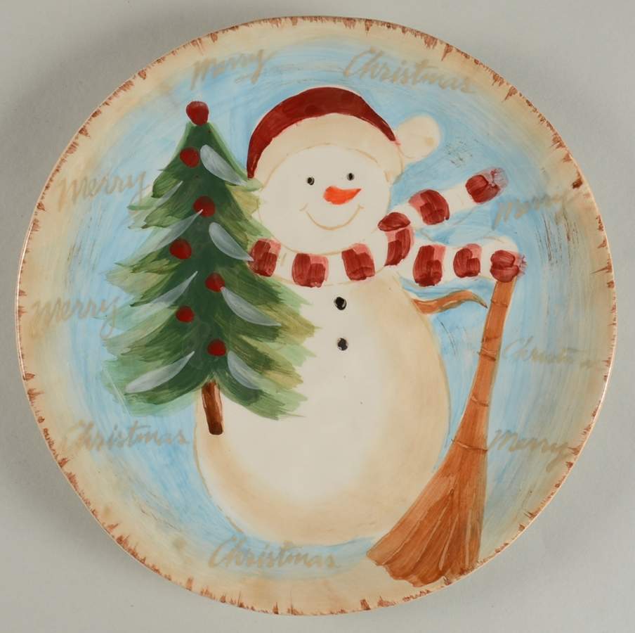 Snowman Salad Plate by Maxcera Corp-1
