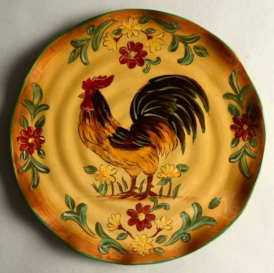 Honey Rooster Dinner Plate by Maxcera Corp-1