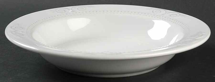 M2A1 White Rim Soup Bowl by Matceramica-1