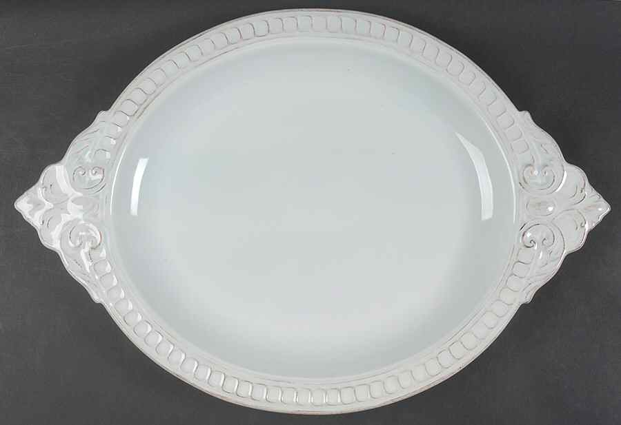 Venice Light Blue 19" Oval Serving Platter by Matceramica-1