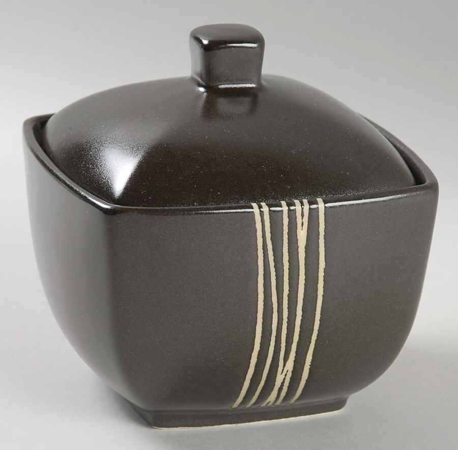 Bamboo Reeds Sugar Bowl & Lid by Mikasa-1