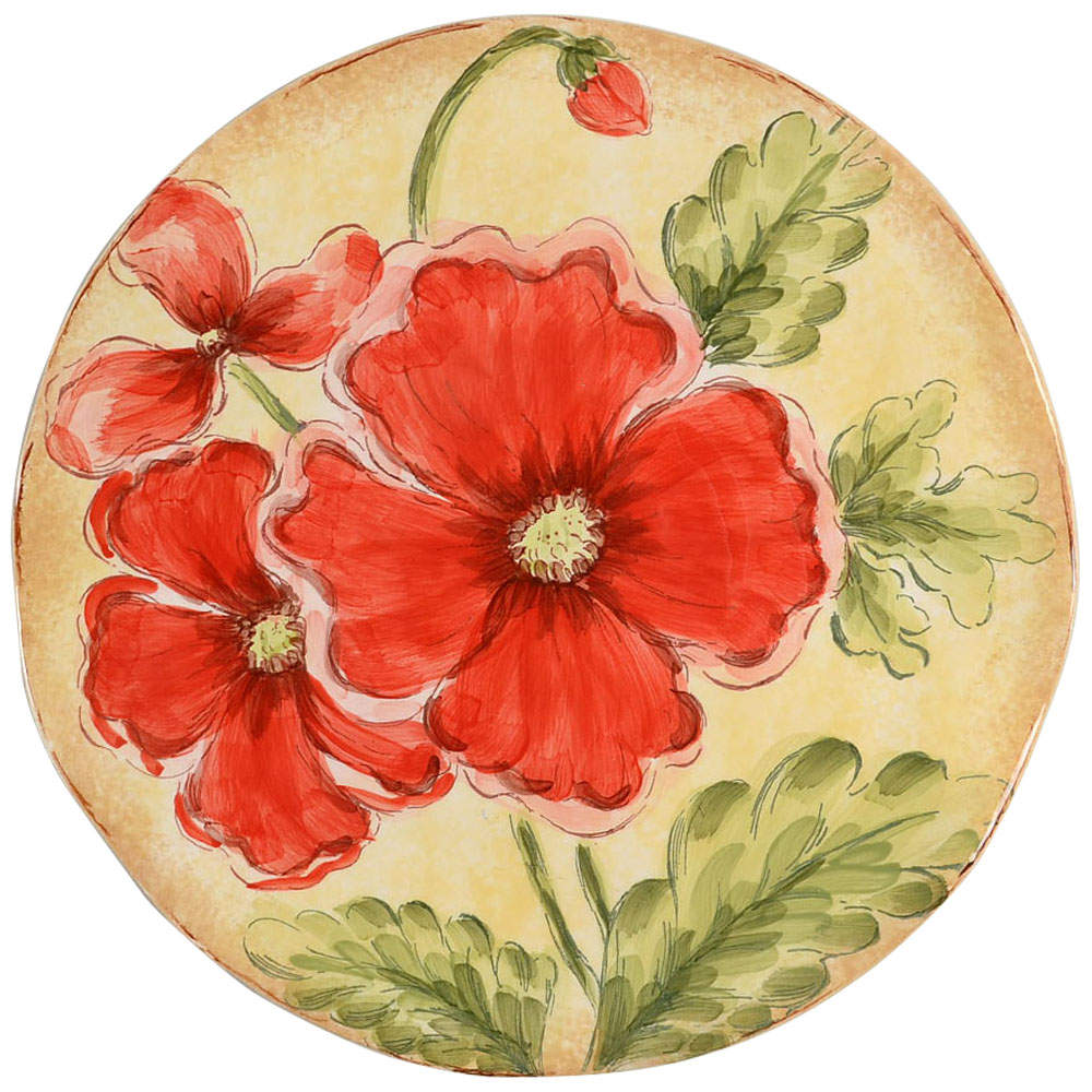 Poppies Dinner Plate by Maxcera Corp-1