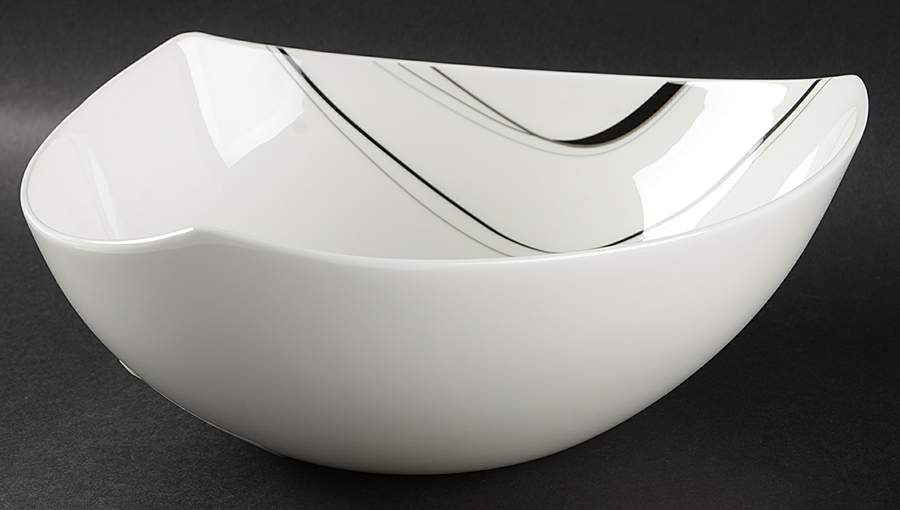 Modernist Black 10" Triangular Vegetable Bowl by Mikasa-1