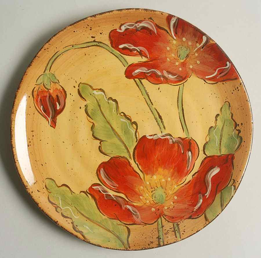 Poppy Splatter Salad Plate by Maxcera Corp-1