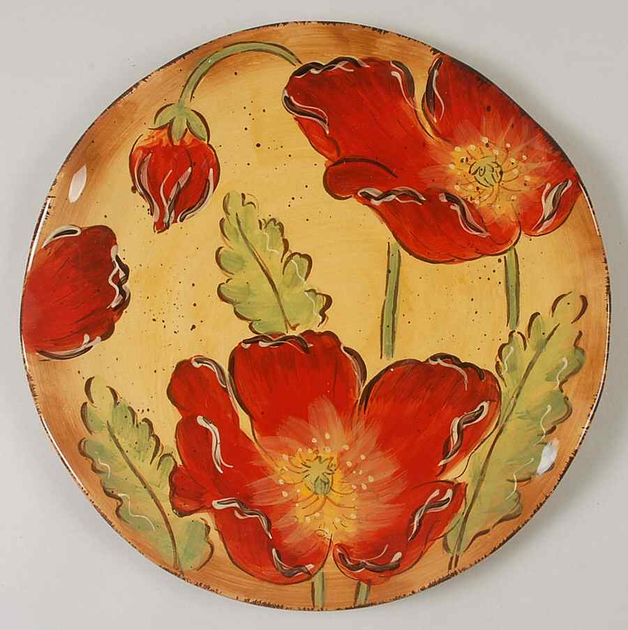 Poppy Splatter Dinner Plate by Maxcera Corp-1