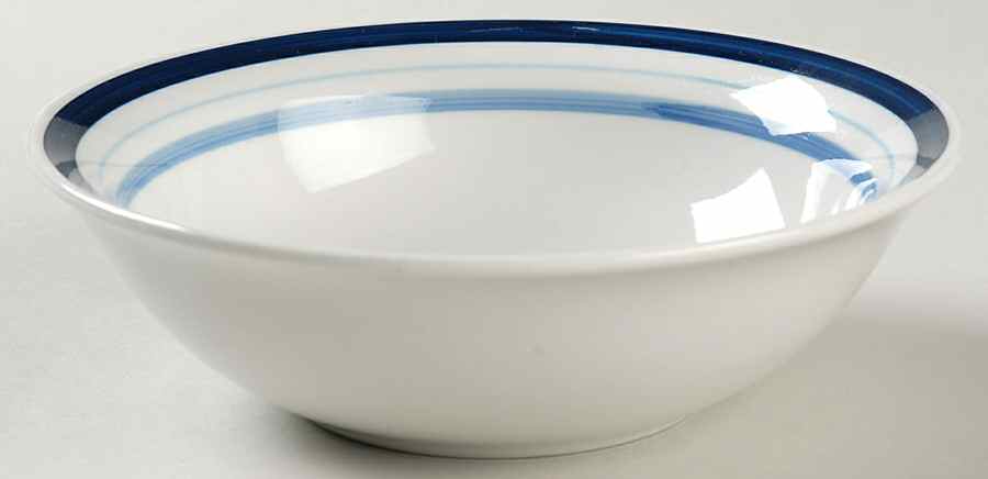 MULTI BAND BLUE Coupe Soup Bowl by Mainstays-1