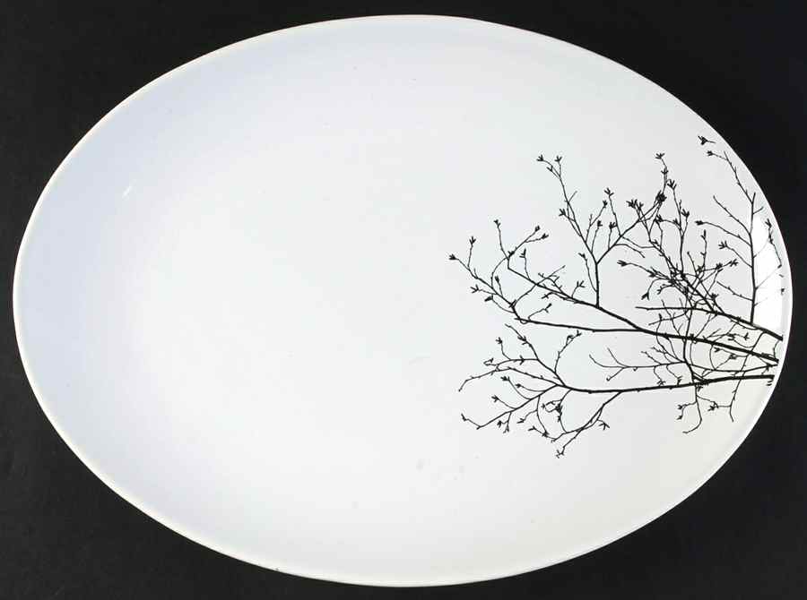 Tree 13" Oval Serving Platter by Matceramica-1