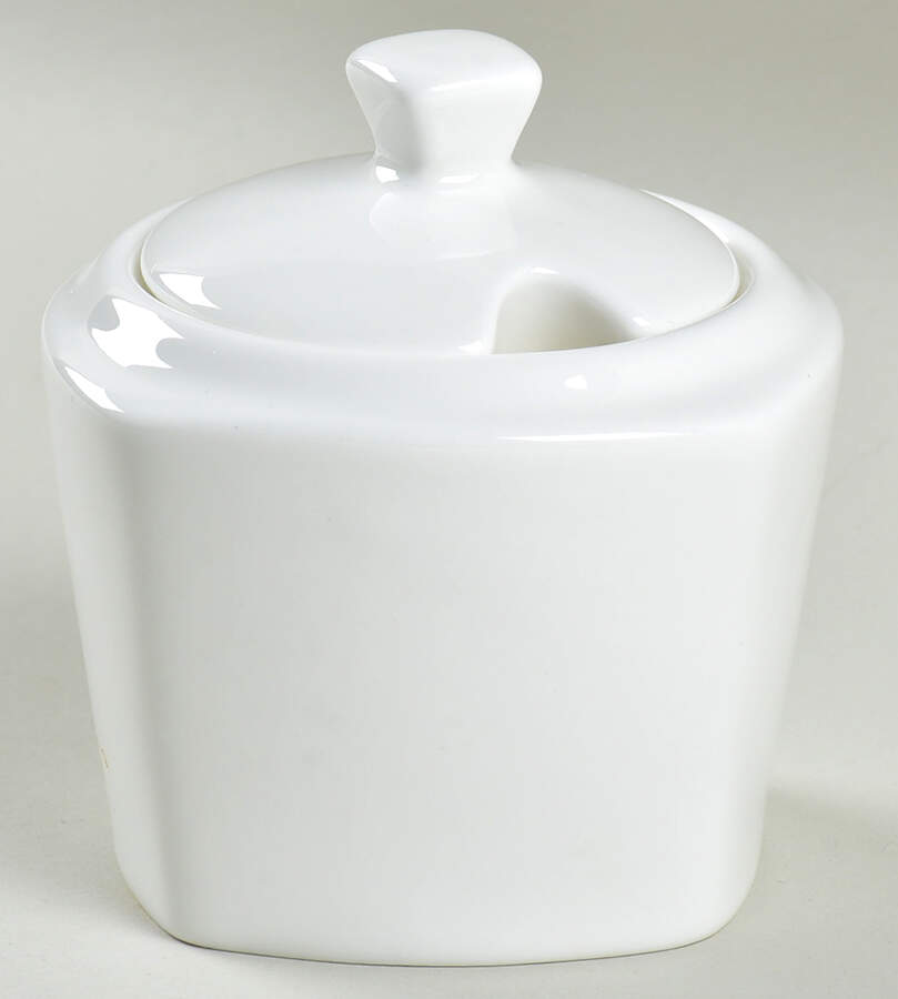 Cashmere White Square Sugar Bowl & Lid by Maxwell & Williams-1