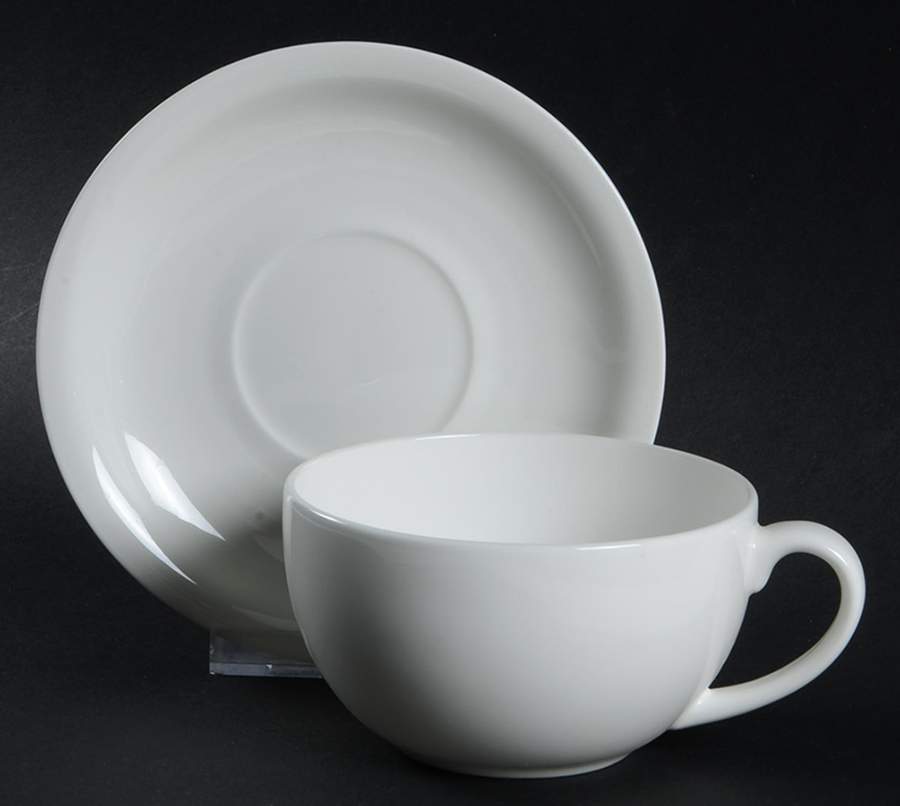 Cashmere White Cappuccino Cup & Saucer Set by Maxwell & Williams-1