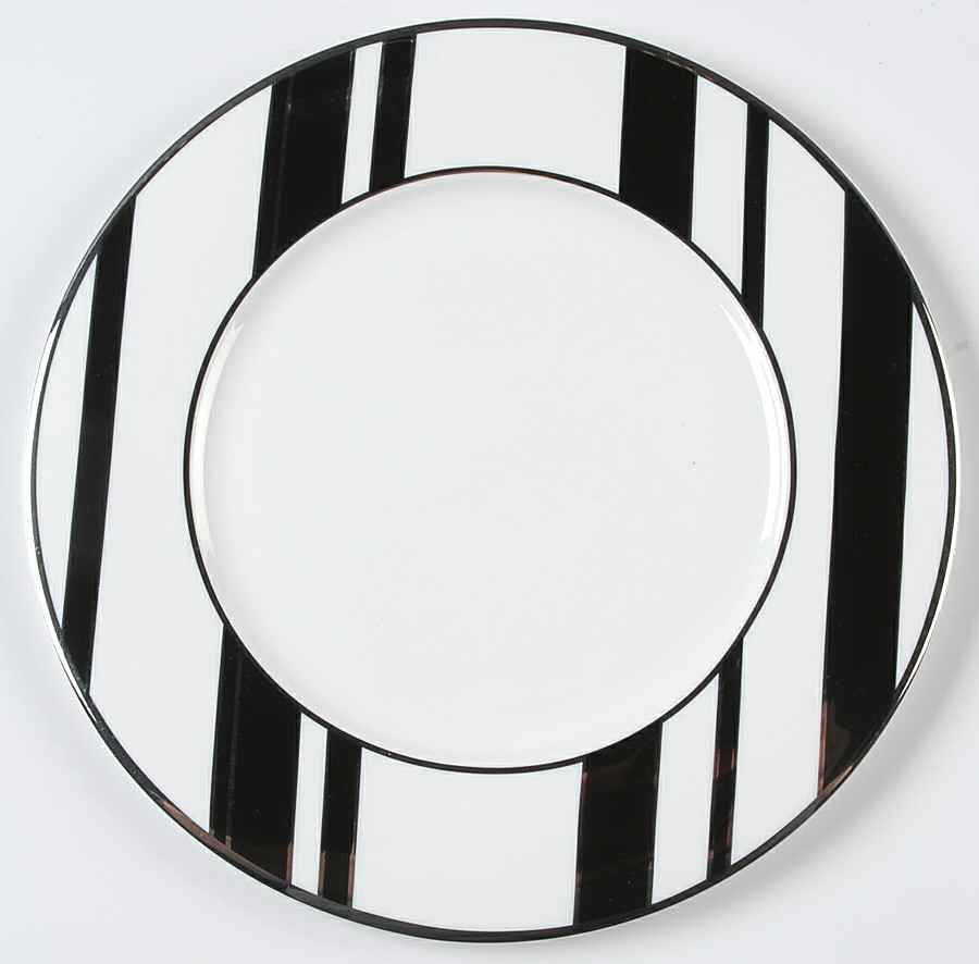 Color Studio Black and Platinum Accent Salad Plate by Mikasa-1
