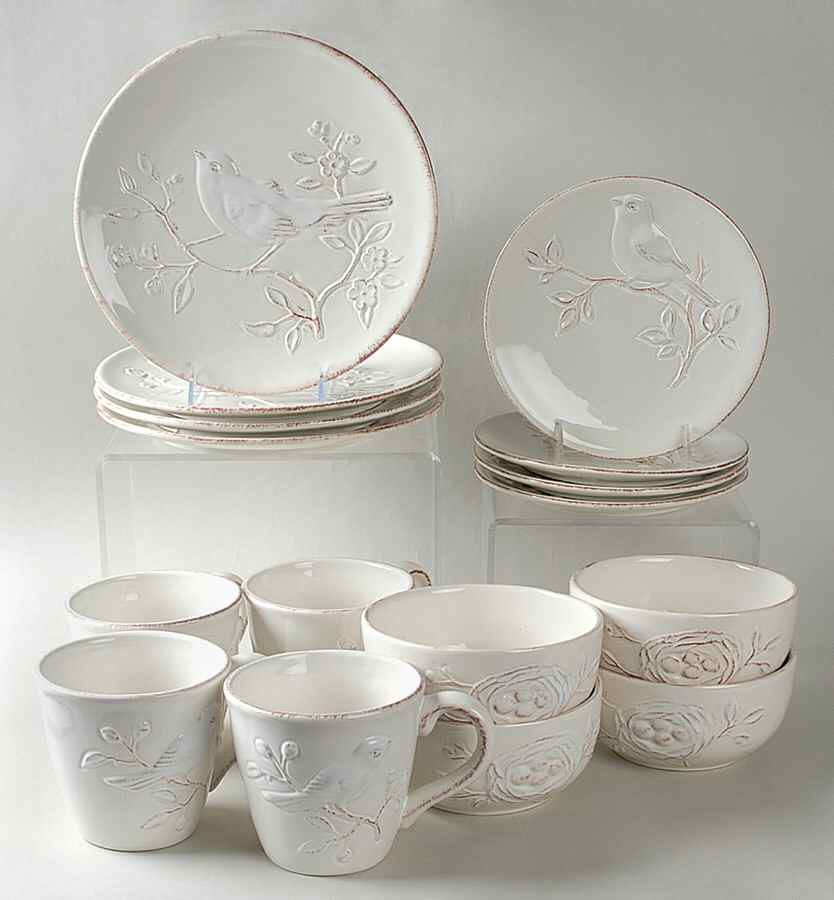 Cera Blanca Bird 16 Piece Set by Maxcera Corp-1