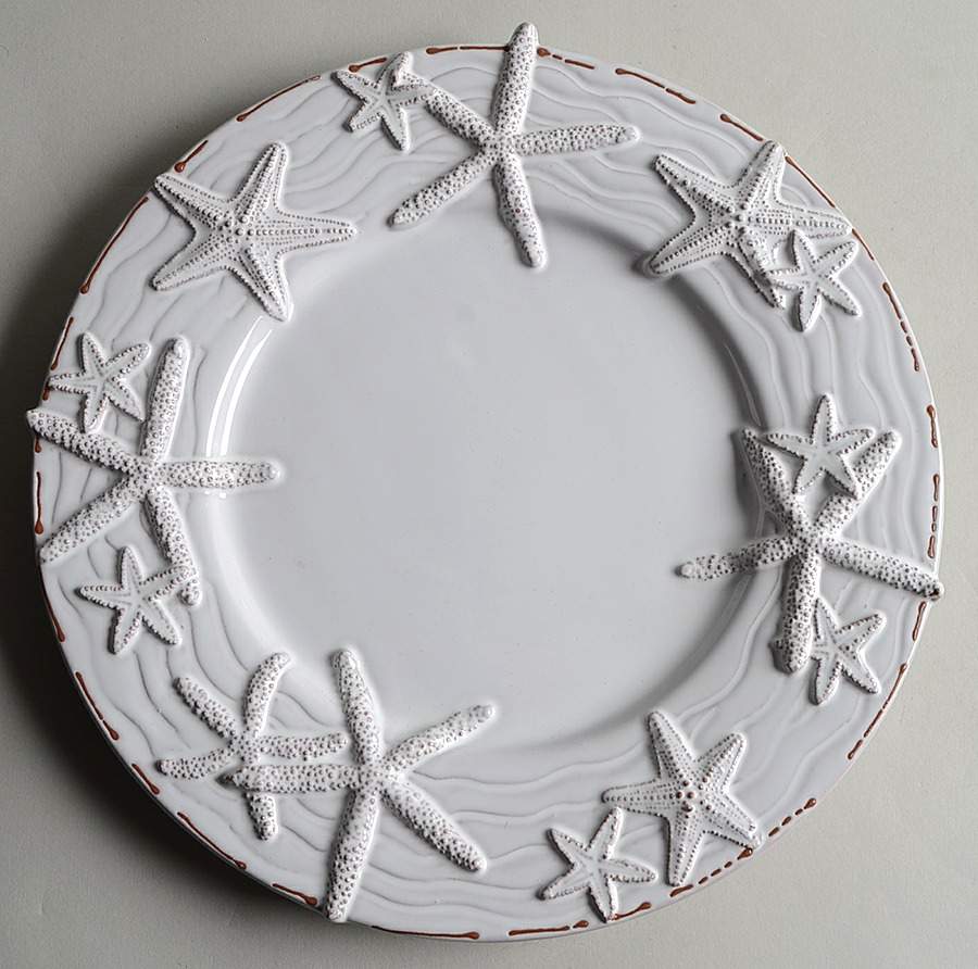 Classic Shell Dinner Plate by Mud Pie-1