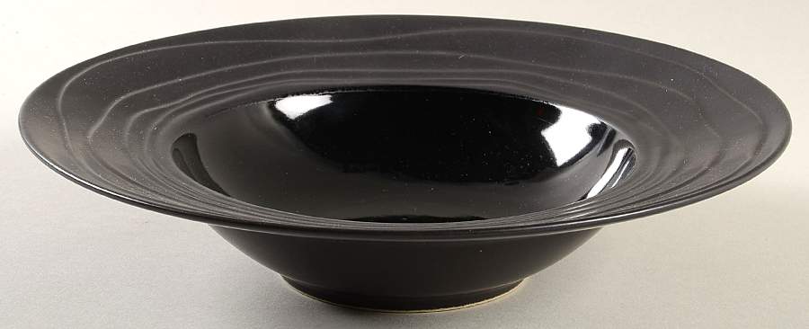 Escale Noir (Black) Rim Soup Bowl by Medard de Noblat-1