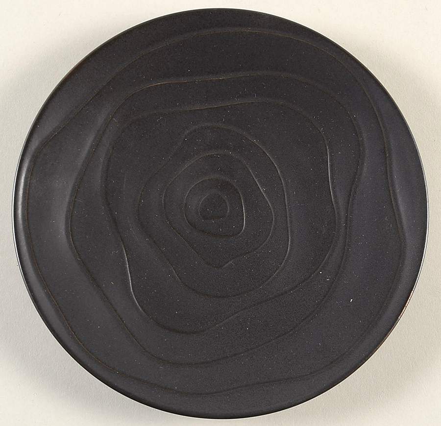 Escale Noir (Black) Bread & Butter Plate by Medard de Noblat-1