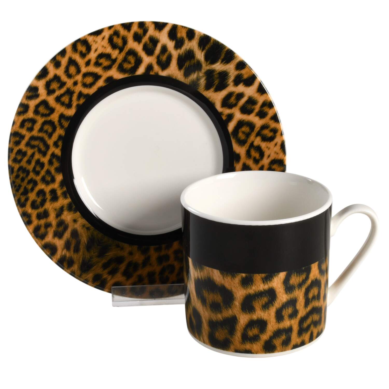 Wild Cheetah Flat Cup & Saucer Set by Mikasa-1