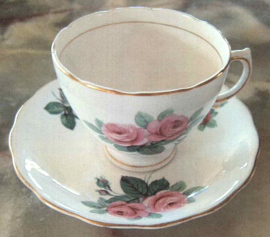 6838 Footed Cup & Saucer Set by Mayfair (England)-1