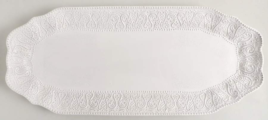 Blanc 21" Rectangular Serving Platter by Maison Versailles-1