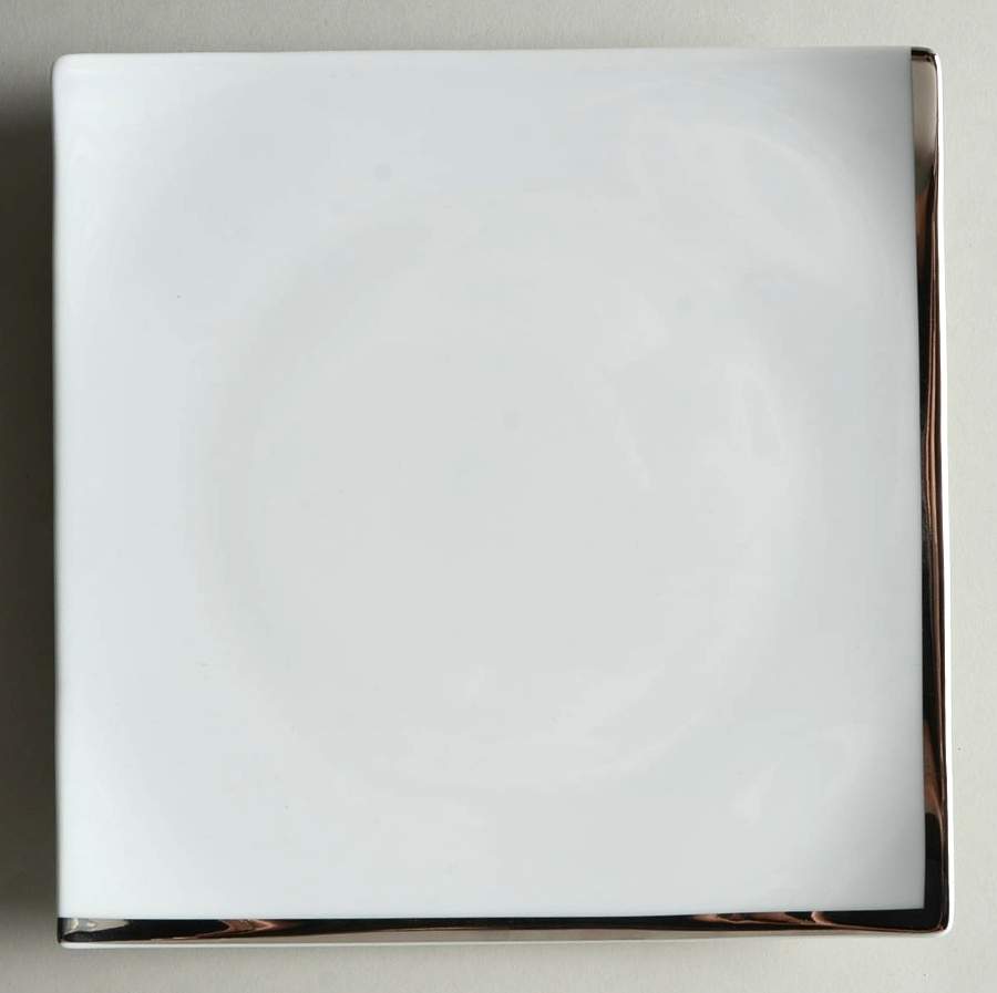 Oxygene Platinum Square Salad/Dessert Plate by Medard de Noblat-1