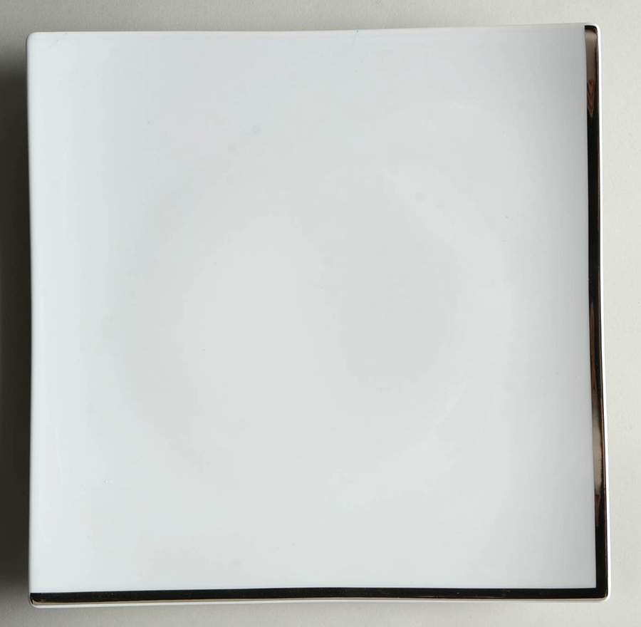 Oxygene Platinum Square Dinner Plate by Medard de Noblat-1