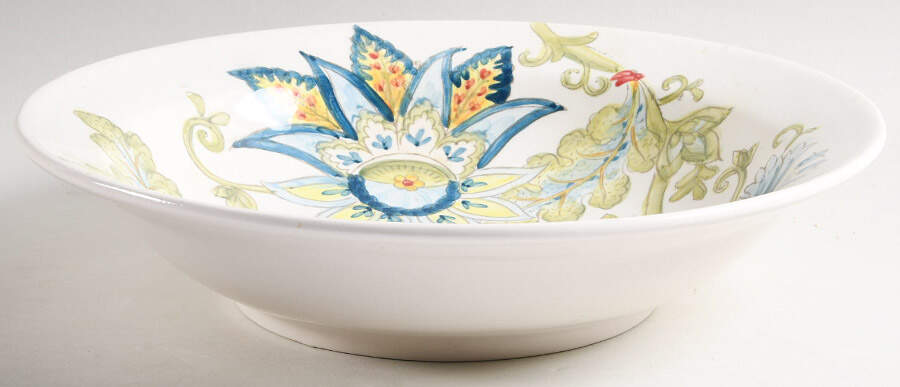 Blue Vanilla Chintz 12" Round Serving Bowl by Maxcera Corp-1