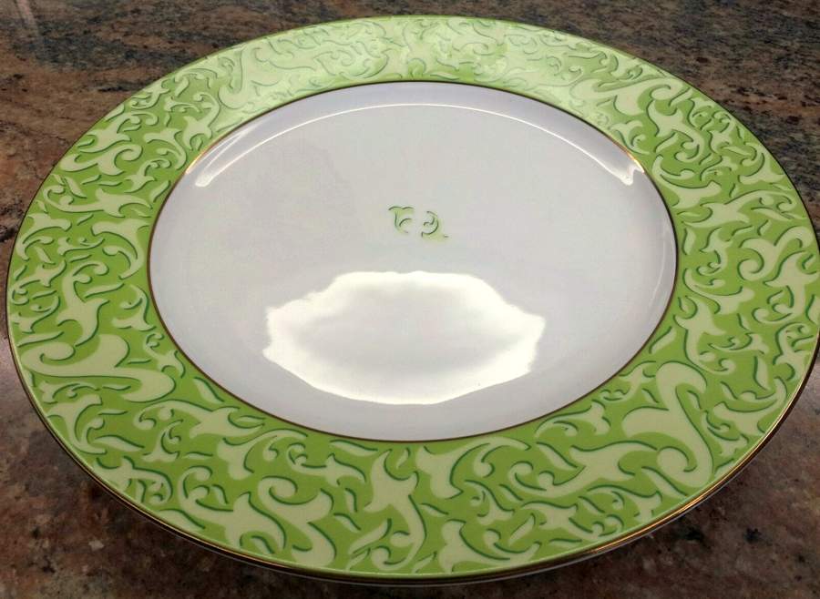 Elise Green Service Plate (Charger) by Michael Weems-1