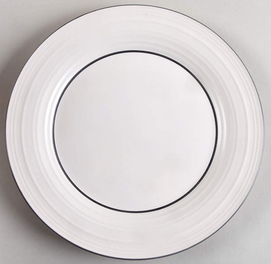 Swirl Graphite Banded Dinner Plate by Mikasa-1