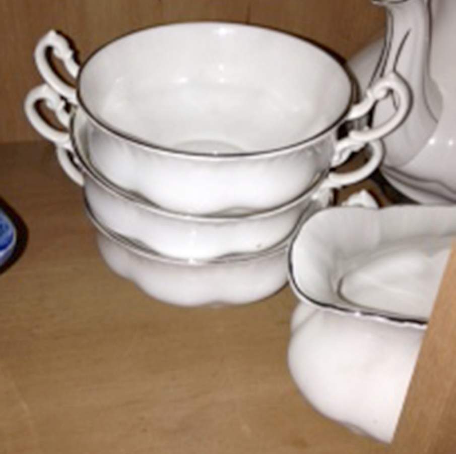 MLE1 Footed Cream Soup Bowl by Michelle (England)-1