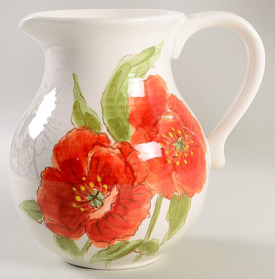 Red Poppy 96 Oz Pitcher by Maxcera Corp-1