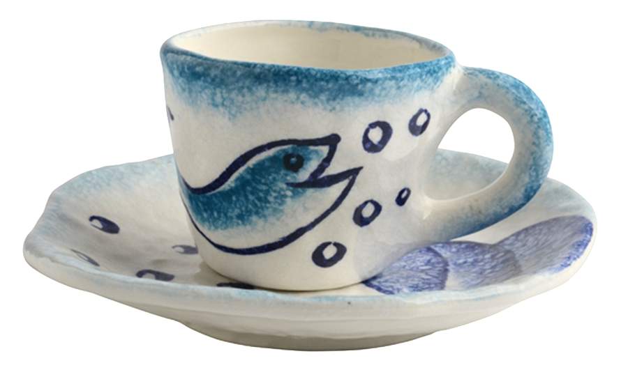 Mediterraneo Espresso Cup and Saucer Set by Modigliani-1