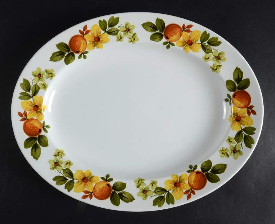 MEA410 12" Oval Serving Platter by Alfred Meakin-1