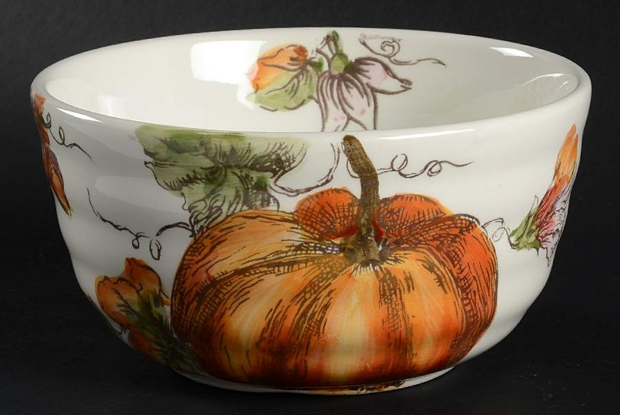 Pumpkin Sketch Soup/Cereal Bowl by Maxcera Corp-1