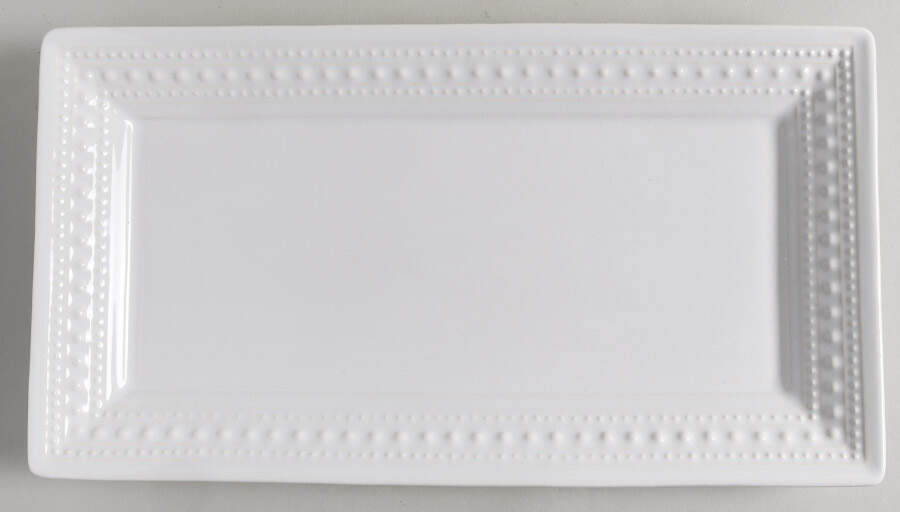 M2A20 White 13" Rectangular Serving Platter by Matceramica-1