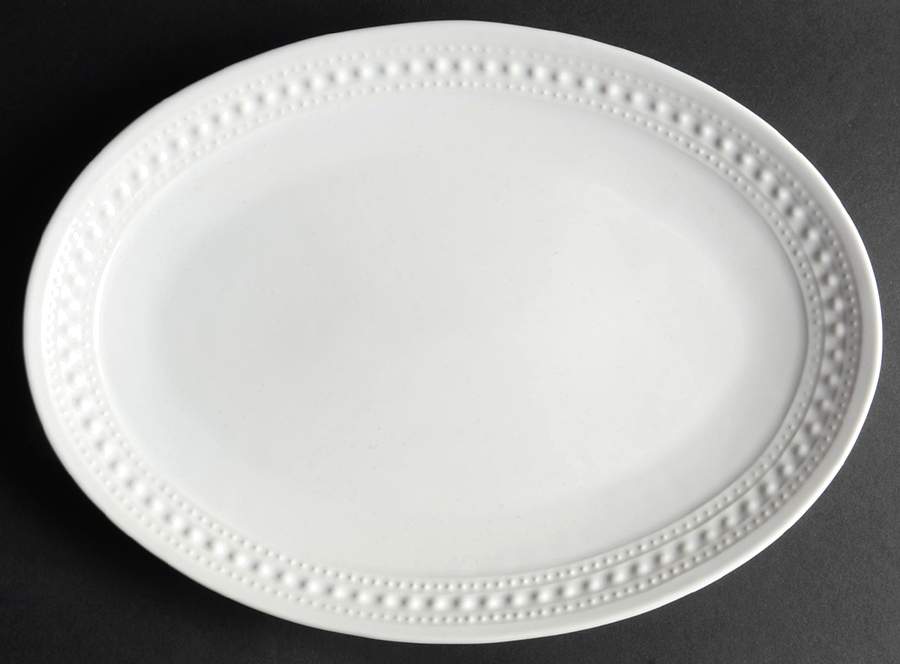 M2A20 White 13" Oval Serving Platter by Matceramica-1